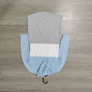 Hoodie, blue white, gray, small size